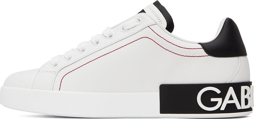 Dolce  Gabbana White Portofino Sneakers - Picture 3