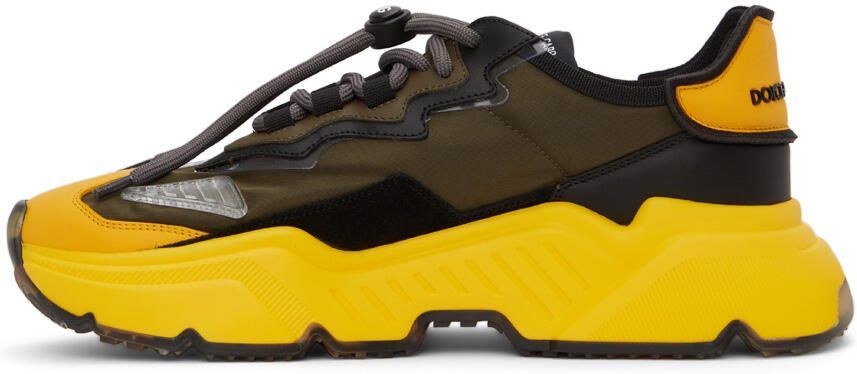 Dolce  Gabbana Yellow  Black Daymaster Sneakers - Picture 3