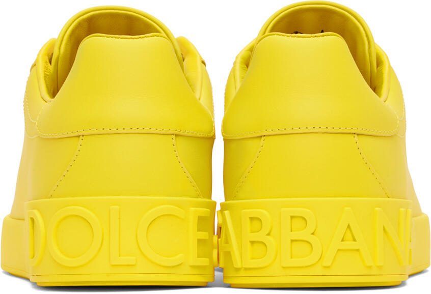 Dolce  Gabbana Yellow Portofino Sneakers