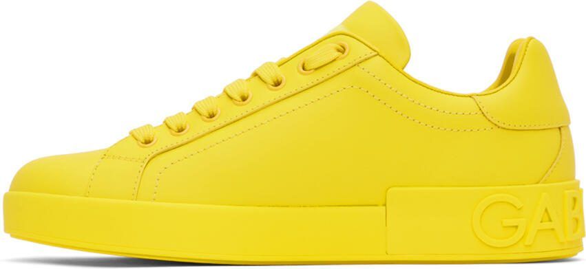 Dolce  Gabbana Yellow Portofino Sneakers - Picture 3