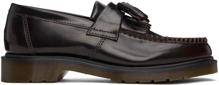 Dr. Martens Burgundy Adrian Snaffle Smooth Kiltie Loafers - Picture 3