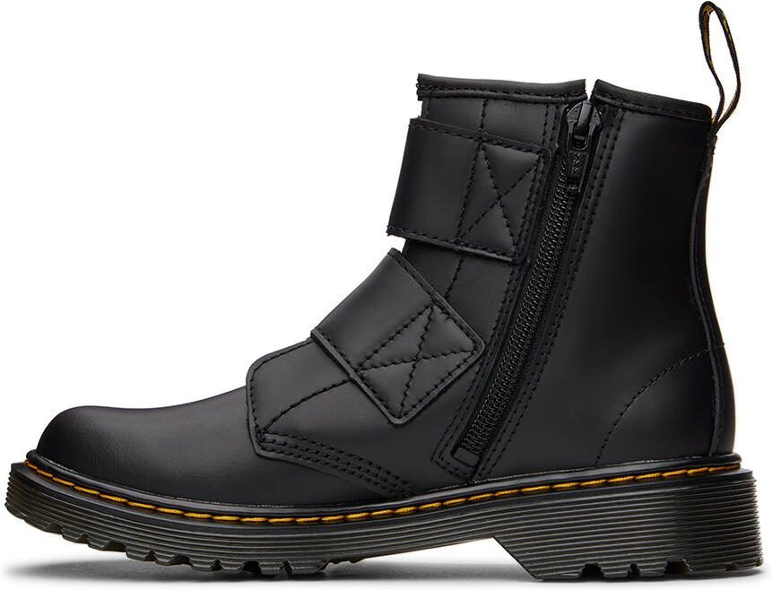 Dr. Martens Kids Black 1460 Double Strap Big Kids Boots - Picture 3
