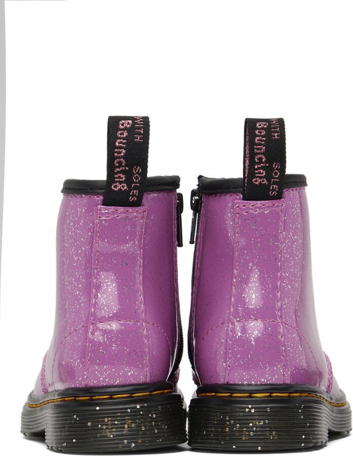 Dr. Martens Baby Pink 1460 Glitter Lace-Up Boots - Picture 2