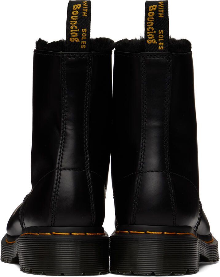 Dr. Martens Black 1460 Serena Faux-Fur Lined Boots - Picture 3