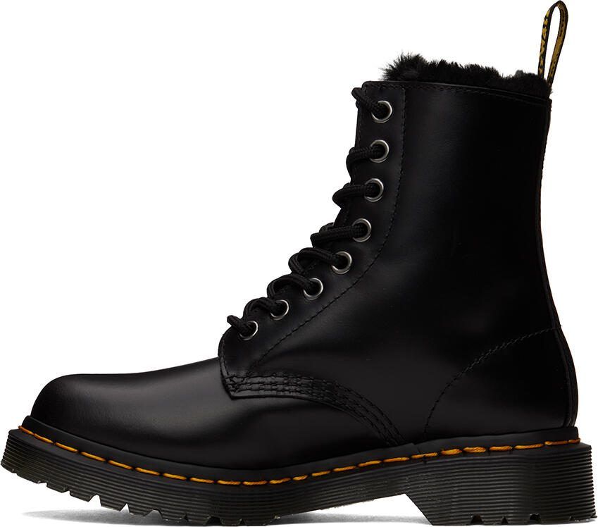 Dr. Martens Black 1460 Serena Faux-Fur Lined Boots - Picture 4