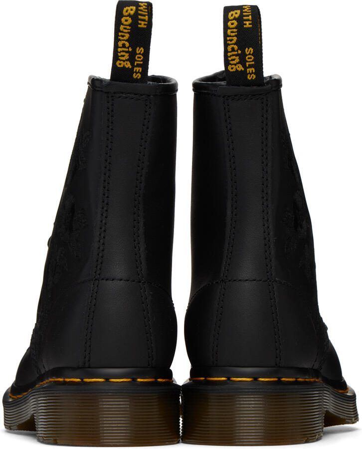 Dr. Martens Black 1460 Vonda Mono Floral Boots - Picture 2