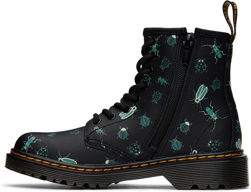Dr. Martens Kids Black 1460 Glow In The Dark Bugs Big Kids Boots - Picture 3