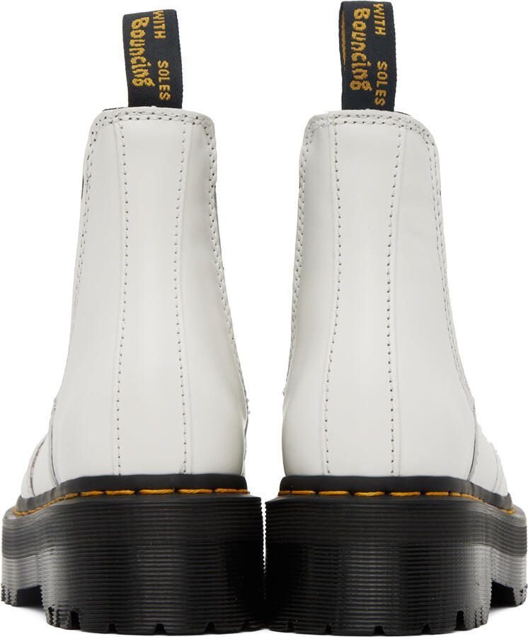 Dr. Martens White 2976 Smooth Platform Chelsea Boots - Picture 9