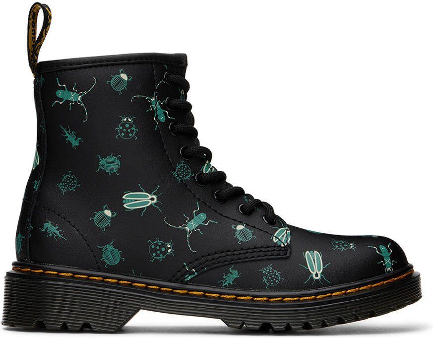 Dr. Martens Kids Black 1460 Glow In The Dark Bugs Big Kids Boots - Picture 5
