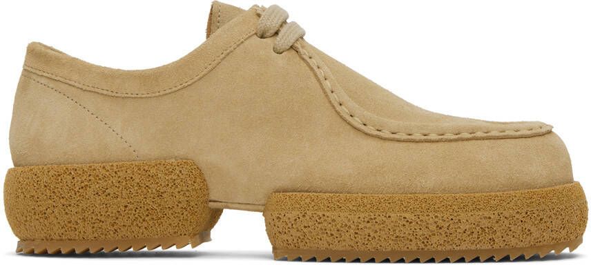 Dries Van Noten Beige Lace-Up Loafers - Picture 5