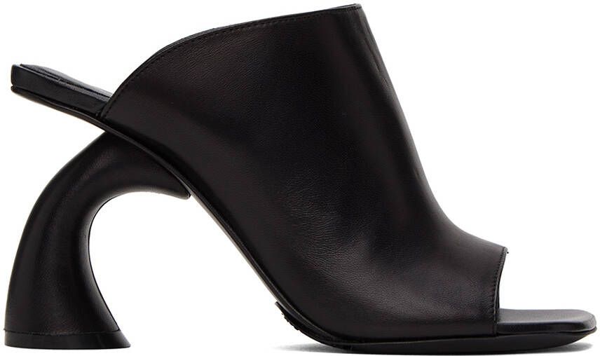 Dries Van Noten Black Open Toe Heeled Mules - Picture 5