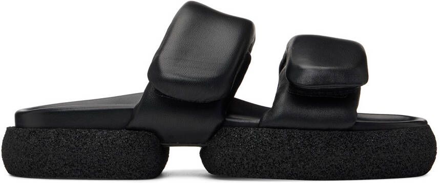 Dries Van Noten Black Padded Sandals