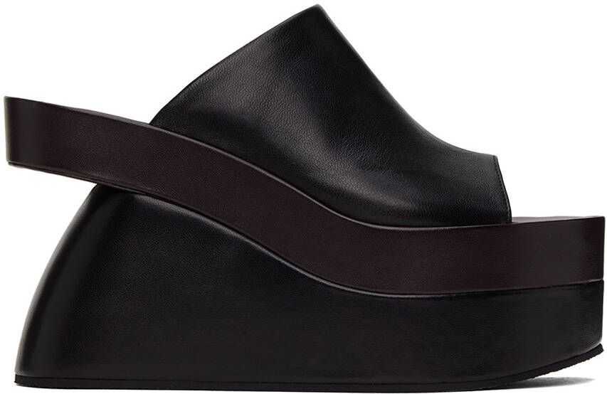 Dries Van Noten Black Platform Heeled Sandals - Picture 5