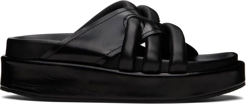Dries Van Noten Black Woven Sandals
