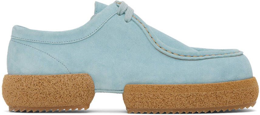 Dries Van Noten Blue Lace-Up Loafers - Picture 5