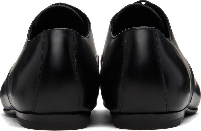 Dries Van Noten Black Topstitched Oxfords