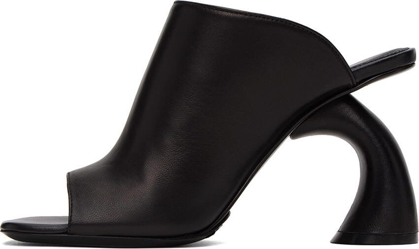 Dries Van Noten Black Open Toe Heeled Mules - Picture 3