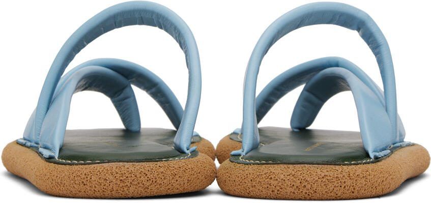 Dries Van Noten Blue Criss-Crossing Strap Sandals - Picture 2