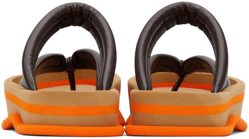 Dries Van Noten Brown Leather Flat Sandals