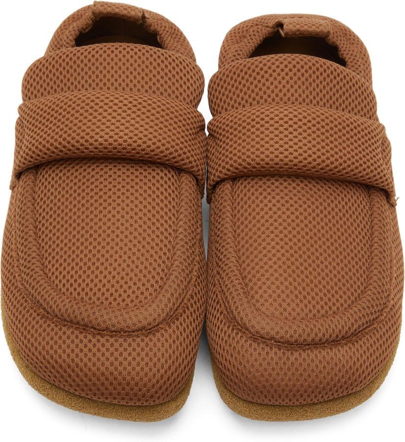 Dries Van Noten Brown Mesh Padded Loafers