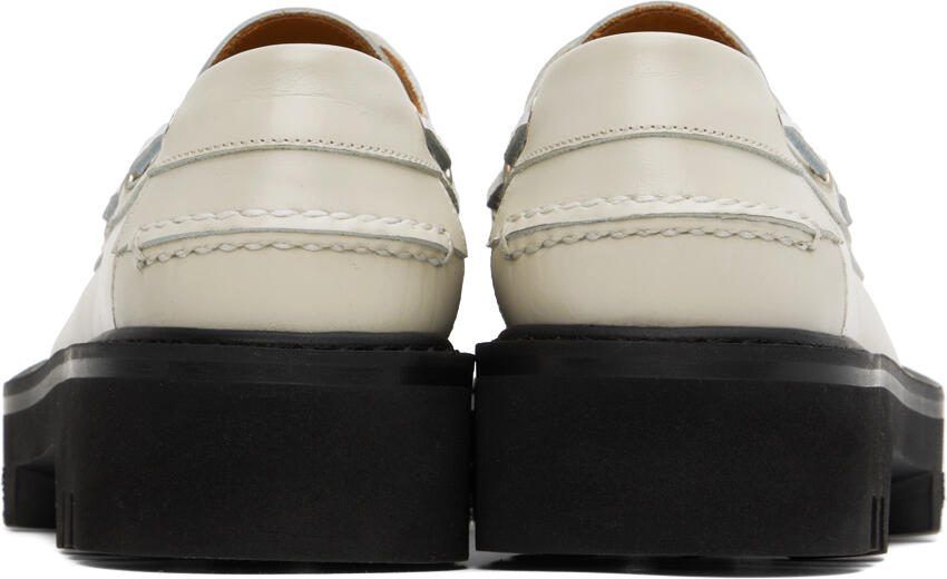 Dries Van Noten Gray Leather Boat Shoes