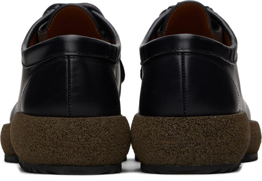 Dries Van Noten Navy Platform Derbys
