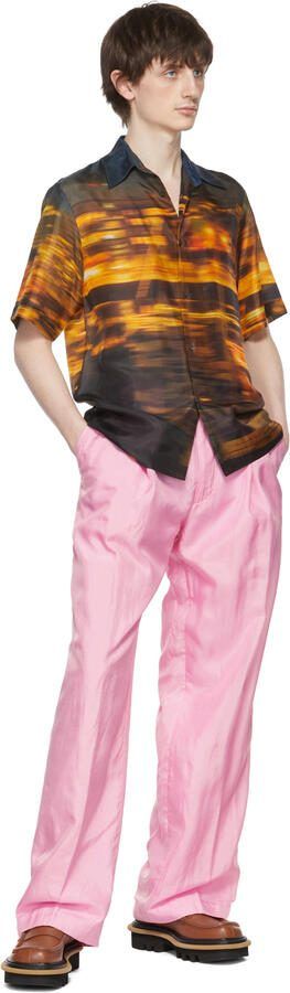 Dries Van Noten Orange Leather Loafers - Picture 4