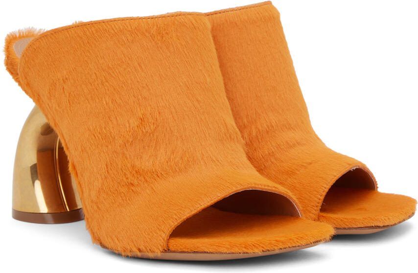 Dries Van Noten SSENSE Exclusive Orange Heeled Sandals - Picture 2