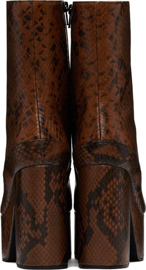 Dries Van Noten SSENSE Exclusive Tan  Black Boots - Picture 5