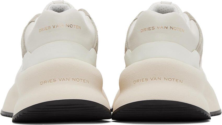 Dries Van Noten White  Gray Paneled Sneakers