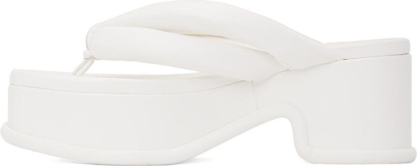 Dries Van Noten White Platform Heeled Sandals - Picture 3