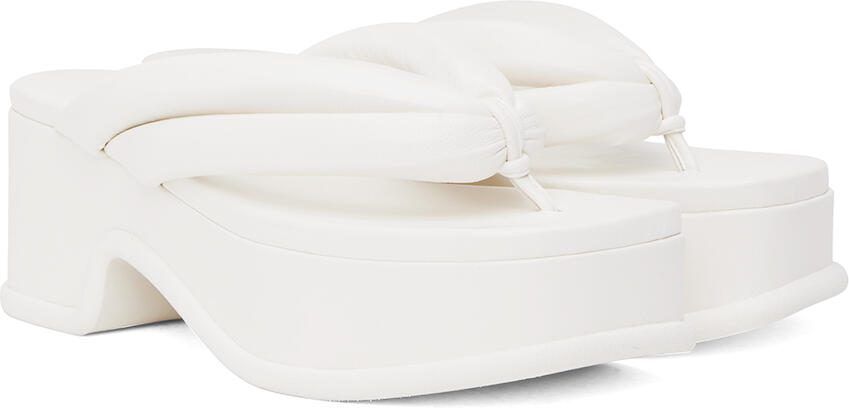 Dries Van Noten White Platform Heeled Sandals - Picture 2