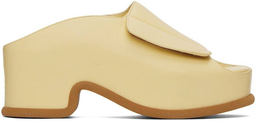 Dries Van Noten Yellow Block Heeled Sandals - Picture 5