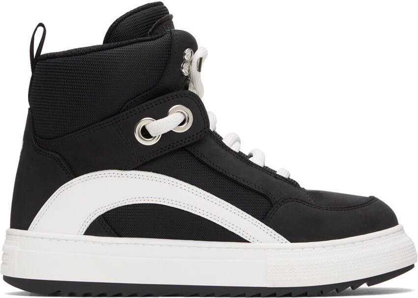 Dsquared2 Black  White Boogie Sneakers - Picture 5