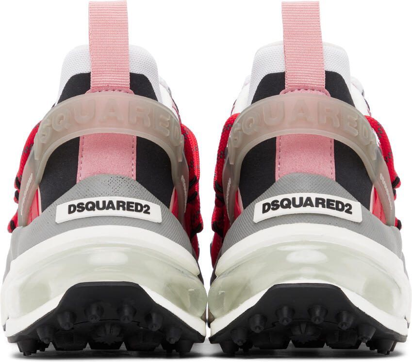 Dsquared2 White  Red Bubble Sneakers