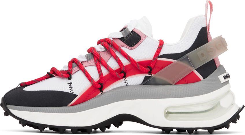 Dsquared2 White  Red Bubble Sneakers - Picture 3