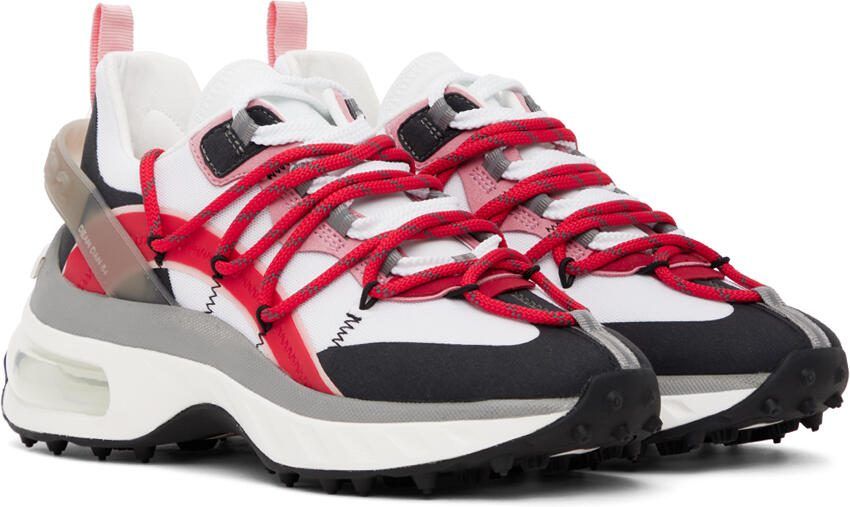 Dsquared2 White  Red Bubble Sneakers - Picture 2