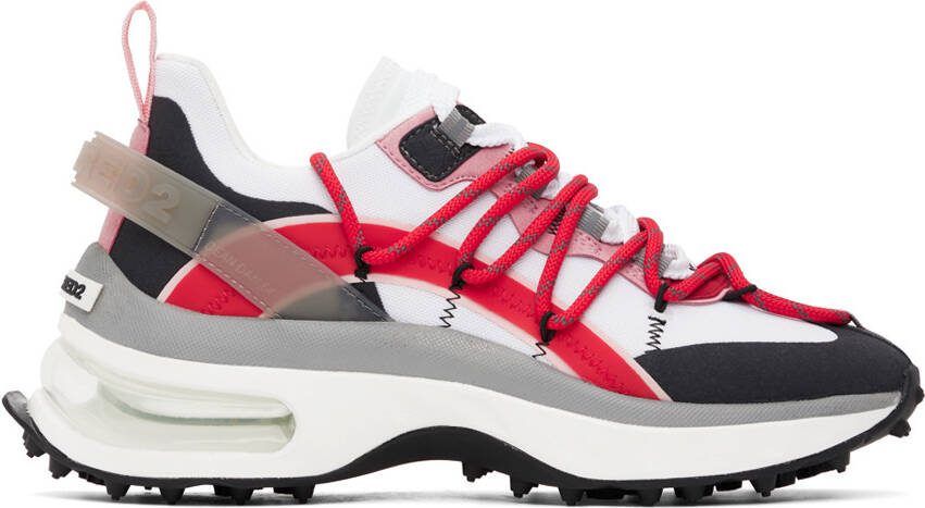 Dsquared2 White  Red Bubble Sneakers - Picture 5