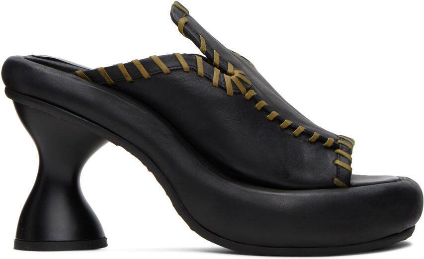 Eckhaus Latta Black Court Heeled Sandals - Picture 5