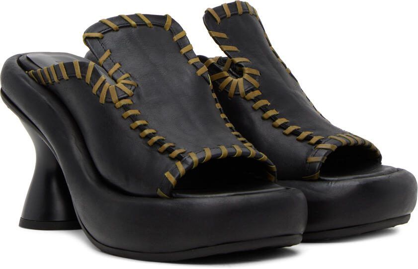 Eckhaus Latta Black Court Heeled Sandals - Picture 2