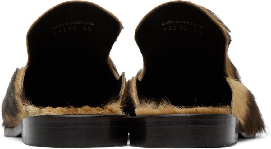 Eckhaus Latta Brown New Court Slides