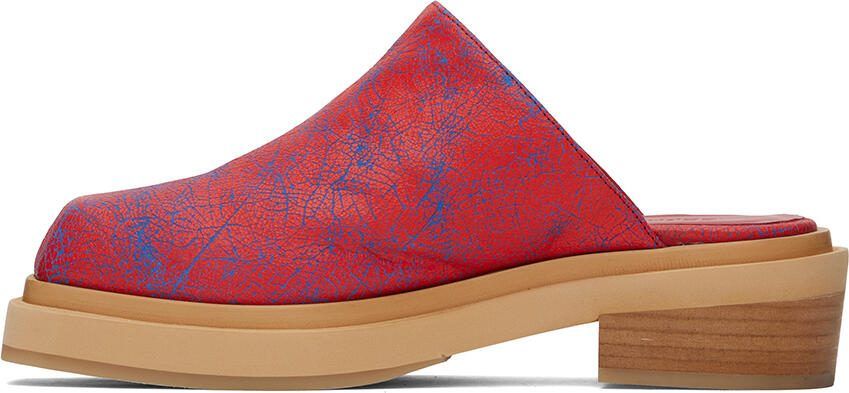 Eckhaus Latta Red  Tan Zoe Clogs - Picture 3