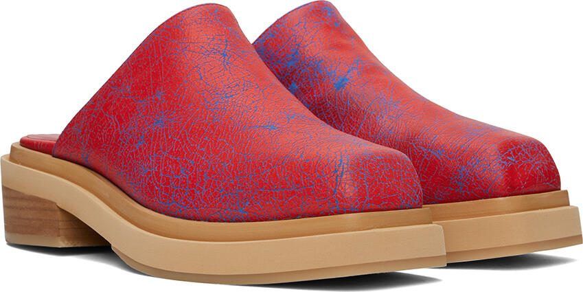Eckhaus Latta Red  Tan Zoe Clogs - Picture 2
