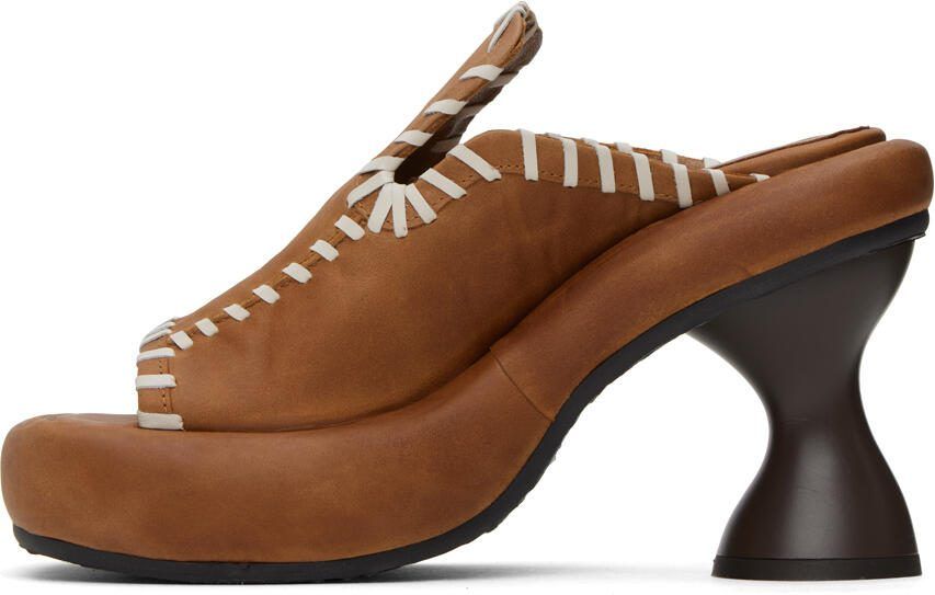 Eckhaus Latta SSENSE Exclusive Brown Court Heeled Sandals - Picture 3