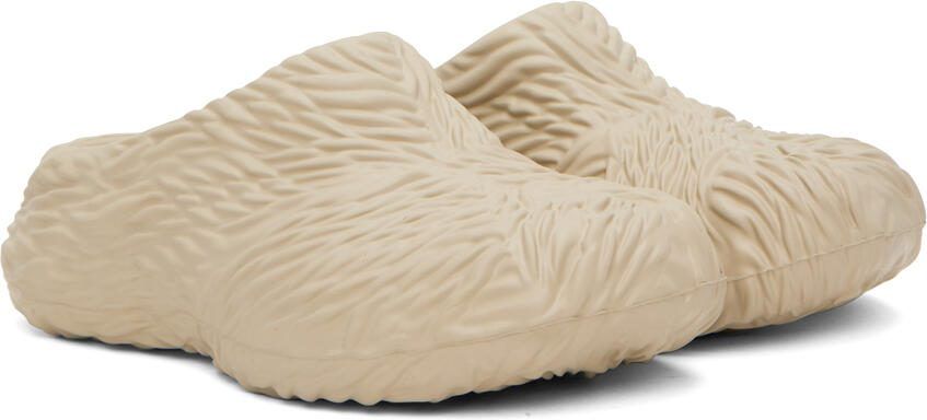 Emporio Armani Beige Wave Mules - Picture 2