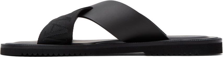 Emporio Armani Black Jacquard Sandals - Picture 3