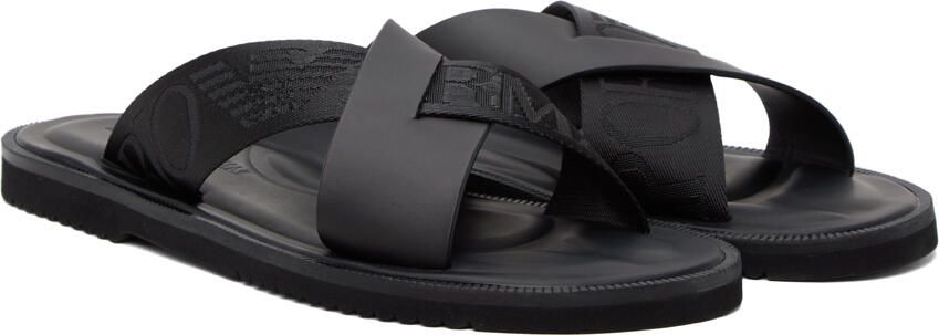 Emporio Armani Black Jacquard Sandals - Picture 2