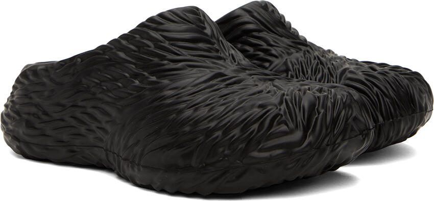 Emporio Armani Black Wave Mules - Picture 2