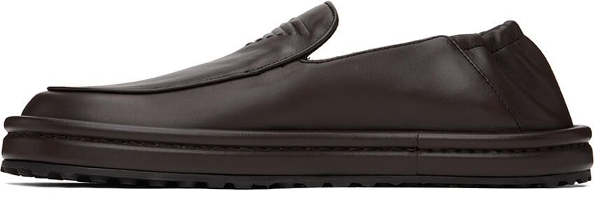 Emporio Armani Brown Collapsible Heel Loafers - Picture 4