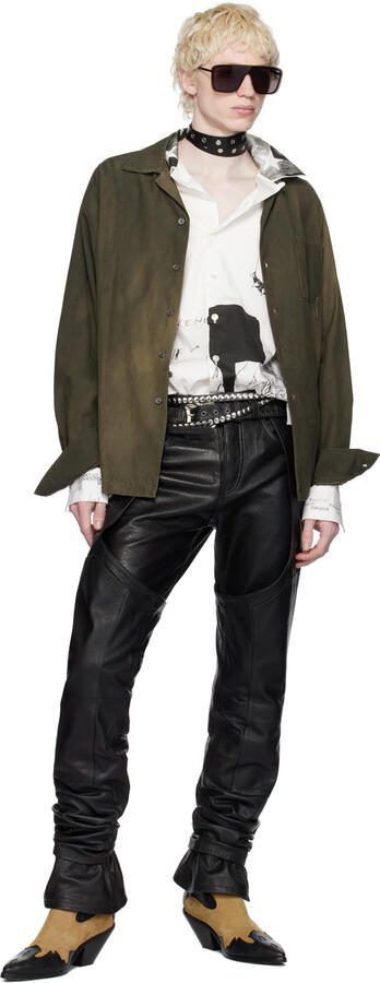 Enfants Riches Déprimés Black  Tan Midnight Cowboy Boots - Picture 4
